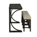 59" Rustic Dining&Bar Table Set with 3 Stools for Apartment, USB-A & USB-C Charging Ports - Sweatfully