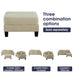 Beige 3 Piece Set Comfy Sofa Couch 3-Seater & Loveseat Sofa with Storage Ottoman with USB - Sweatfully