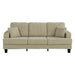 Beige 3 Piece Set Comfy Sofa Couch 3-Seater & Loveseat Sofa with Storage Ottoman with USB - Sweatfully