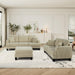 Beige 3 Piece Set Comfy Sofa Couch 3-Seater & Loveseat Sofa with Storage Ottoman with USB - Sweatfully