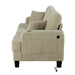 Beige 3 Piece Set Comfy Sofa Couch 3-Seater & Loveseat Sofa with Storage Ottoman with USB - Sweatfully