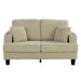 Beige 3 Piece Set Comfy Sofa Couch 3-Seater & Loveseat Sofa with Storage Ottoman with USB - Sweatfully