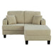 Beige 3 Piece Set Comfy Sofa Couch 3-Seater & Loveseat Sofa with Storage Ottoman with USB - Sweatfully