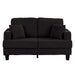 Black 3 Piece Set Comfy Sofa Couch 3-Seater & Loveseat Sofa with Storage Ottoman for Living Room with USB, Side Pockets, Pillows included - Sweatfully