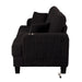 Black 3 Piece Set Comfy Sofa Couch 3-Seater & Loveseat Sofa with Storage Ottoman for Living Room with USB, Side Pockets, Pillows included - Sweatfully
