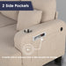 Beige 3-Piece Sofa Set with Storage Ottoman & USB Charging - Sweatfully