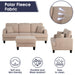Beige 3-Piece Sofa Set with Storage Ottoman & USB Charging - Sweatfully