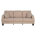 Beige 3-Piece Sofa Set with Storage Ottoman & USB Charging - Sweatfully