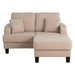 Beige 3-Piece Sofa Set with Storage Ottoman & USB Charging - Sweatfully