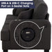 Dark Gray 3-Piece Sofa Set with Storage Ottoman & USB Charging - Sweatfully