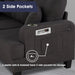 Dark Gray 3-Piece Sofa Set with Storage Ottoman & USB Charging - Sweatfully