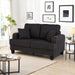Dark Gray 3-Piece Sofa Set with Storage Ottoman & USB Charging - Sweatfully