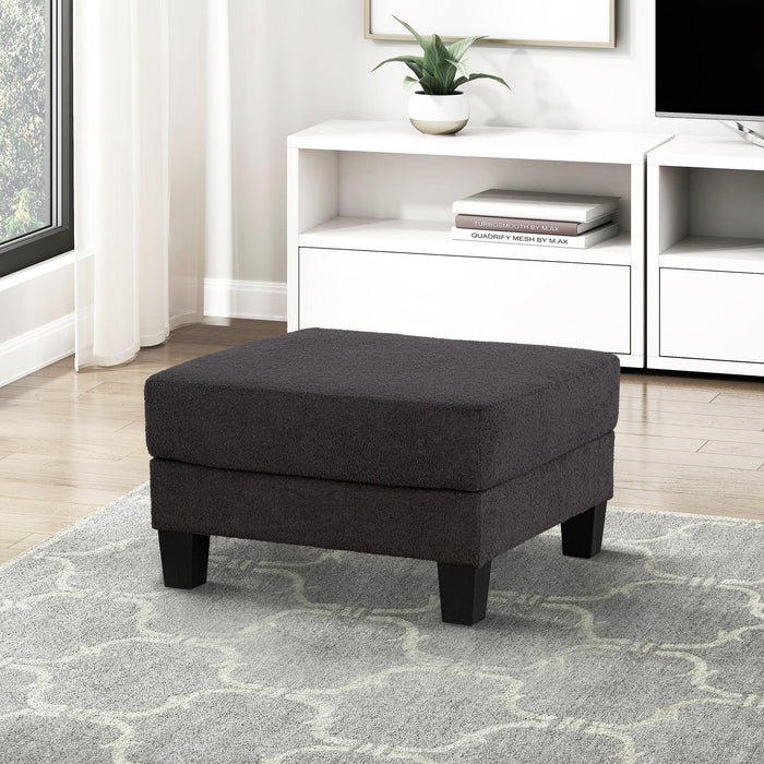 Dark Gray 3-Piece Sofa Set with Storage Ottoman & USB Charging - Sweatfully