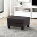 Dark Gray 3-Piece Sofa Set with Storage Ottoman & USB Charging - Sweatfully