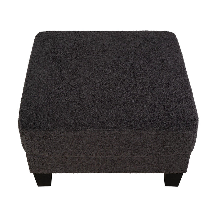 Dark Gray 3-Piece Sofa Set with Storage Ottoman & USB Charging - Sweatfully