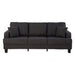 Dark Gray 3-Piece Sofa Set with Storage Ottoman & USB Charging - Sweatfully
