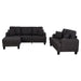 Dark Gray 3-Piece Sofa Set with Storage Ottoman & USB Charging - Sweatfully