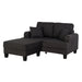 Dark Gray 3-Piece Sofa Set with Storage Ottoman & USB Charging - Sweatfully