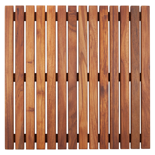 Redfish Oiled Teak Shower and Bath Mat 19.6″ x 19.6″ - Sweatfully