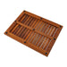 Juno Oiled Teak Shower and Bath Mat with Frame 23.6″ x 17.7″ - Sweatfully