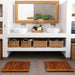 Juno Oiled Teak Shower and Bath Mat with Frame 23.6″ x 17.7″ - Sweatfully