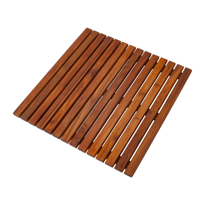 Redfish Oiled Teak Shower and Bath Mat 19.6″ x 19.6″ - Sweatfully