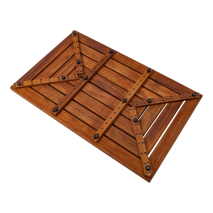 Aromi Oiled Teak Shower and Bath Mat 31.4″ x 19.6″ - Sweatfully