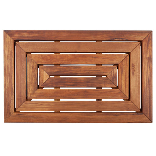 Aromi Oiled Teak Shower and Bath Mat 31.4″ x 19.6″ - Sweatfully