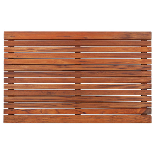 Durango Oiled Teak Shower and Bath Mat with Wide End Slat 31.4″ x 19.6″ - Sweatfully
