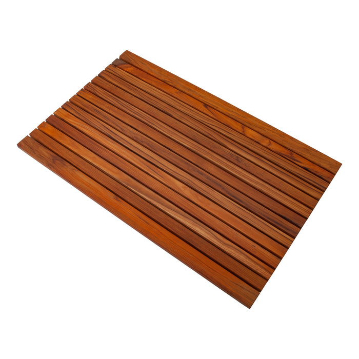 Durango Oiled Teak Shower and Bath Mat with Wide End Slat 31.4″ x 19.6″ - Sweatfully