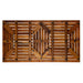 Denver Oiled Double Framed Teak Shower and Bath Mat 39" x 19" - Sweatfully