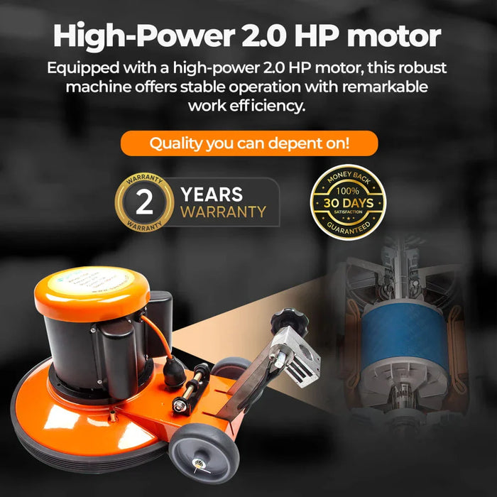 SM421AC 17" Professional Multi-Functional Floor Buffer Scrubber - High Power, Large Capacity for Industrial and Commercial Use - Sweatfully