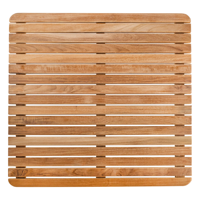 Yukon Teak Shower and Bathmat 24" x 24" - Sweatfully