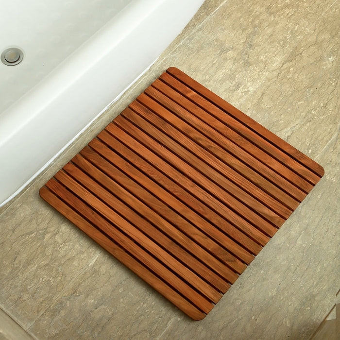 Yukon Teak Shower and Bathmat 24" x 24" - Sweatfully