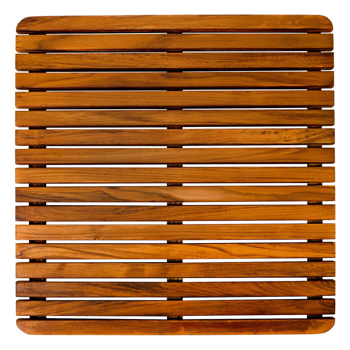 Yukon Teak Shower and Bathmat 24" x 24" - Sweatfully