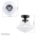 Solaria 1-Light Dark Brown Farmhouse Semi Flush Mount Ceiling Light - Sweatfully