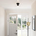Solaria 1-Light Dark Brown Farmhouse Semi Flush Mount Ceiling Light - Sweatfully
