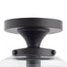Solaria 1-Light Dark Brown Farmhouse Semi Flush Mount Ceiling Light - Sweatfully