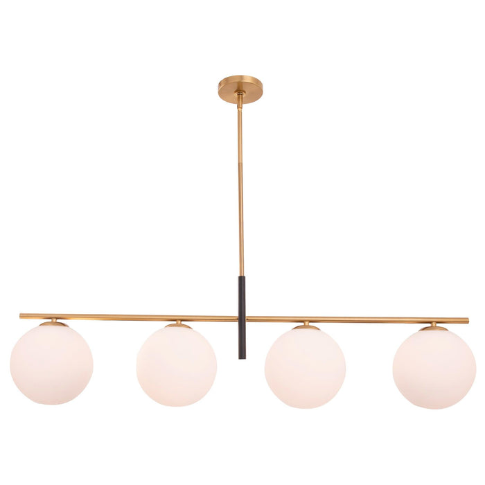 Spark Modern Gold Linear 4 Light Chandelier - Sweatfully