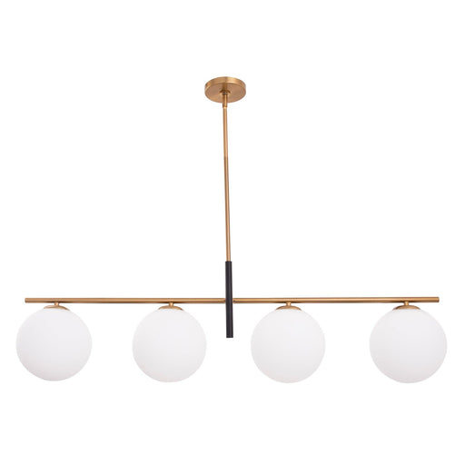 Spark Modern Gold Linear 4 Light Chandelier - Sweatfully