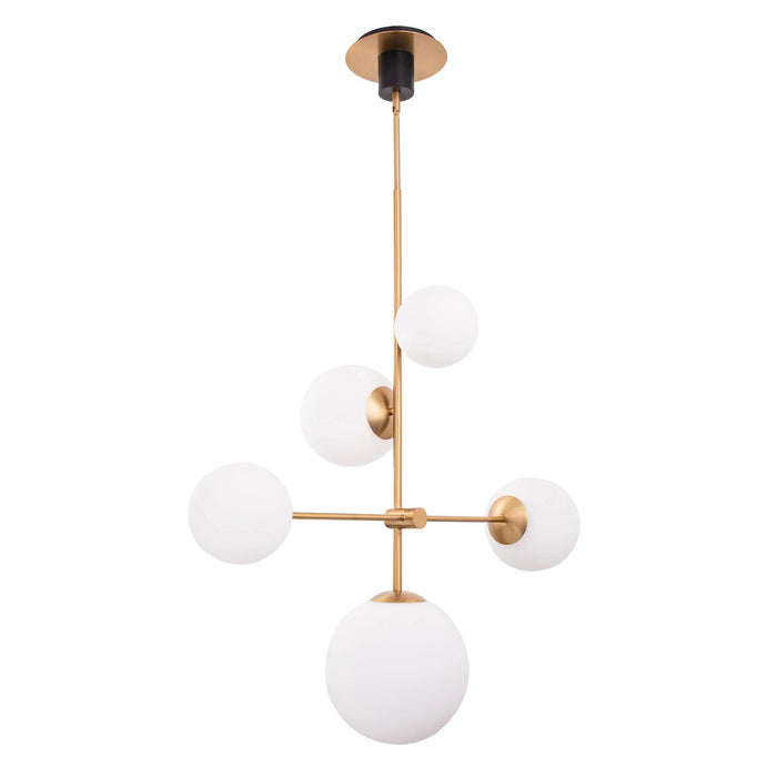 Spark Modern Gold 5 Light Dimmable Chandelier - Sweatfully