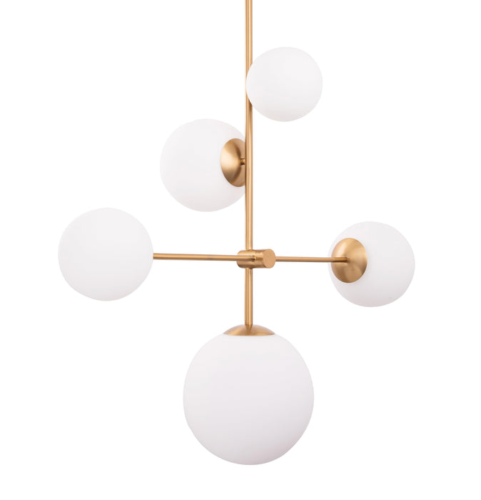 Spark Modern Gold 5 Light Dimmable Chandelier - Sweatfully