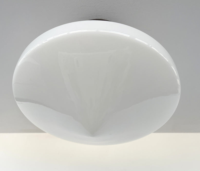 SPACE AGE 1940's Antique Milk Glass CEILING Light Retro Art Deco - Sweatfully