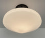 SPACE AGE 1940's Antique Milk Glass CEILING Light Retro Art Deco - Sweatfully