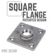 1/2 in. Black Square Floor Flange - Sweatfully