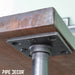 1/2 in. Black Square Floor Flange - Sweatfully