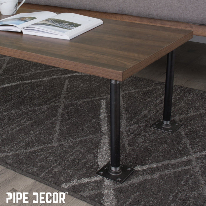 1/2 in. Black Square Floor Flange - Sweatfully