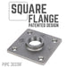 1 in. Black Square Floor Flange - Sweatfully