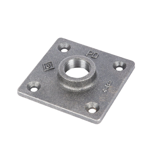 3/4 in. Black Square Floor Flange - Sweatfully