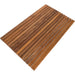 Belize Teak String Mat with Rubber Footing 31.4" x 19.6" - Sweatfully